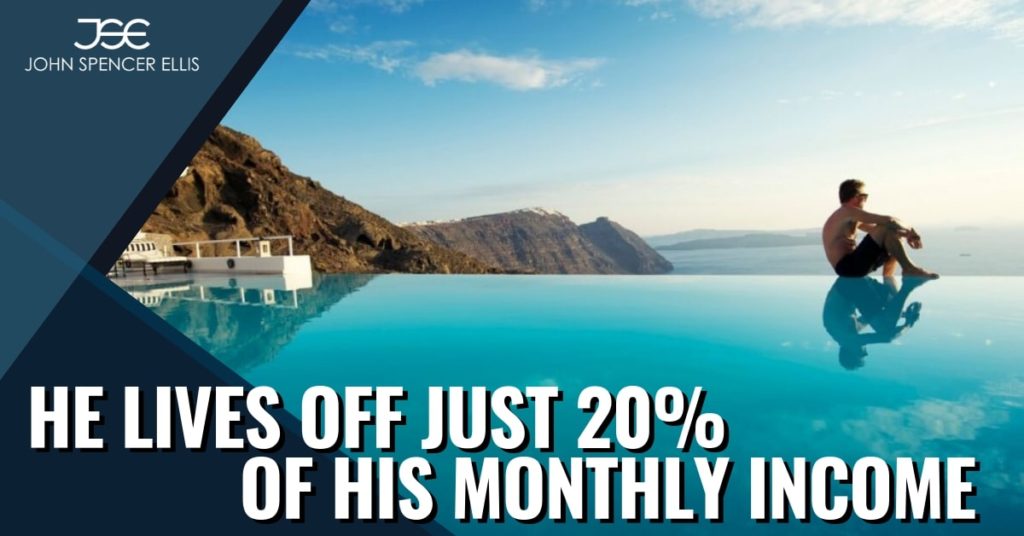 He lives off JUST 20% of his monthly income