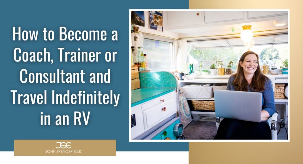 digital nomad in an rv working as a coach or trainer