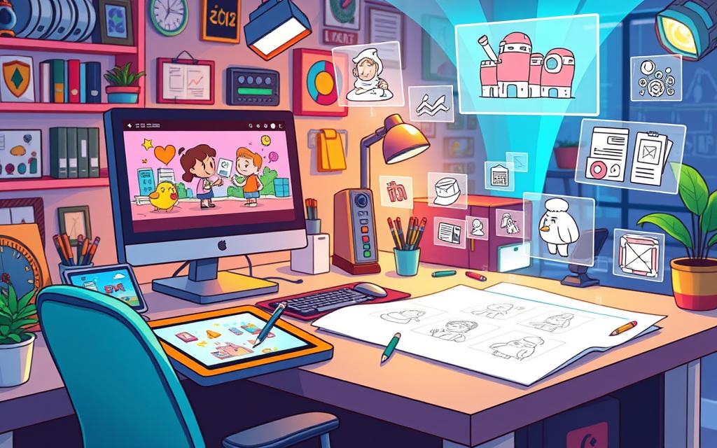 AI cartoon video generation