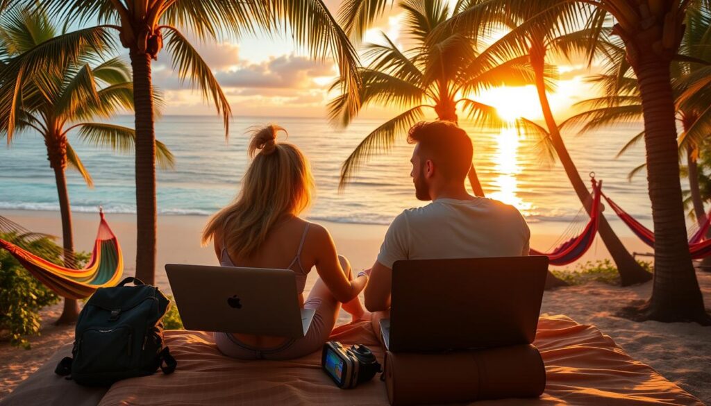 digital nomad couple