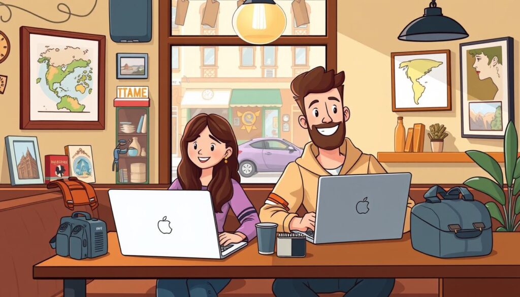 digital nomad couple