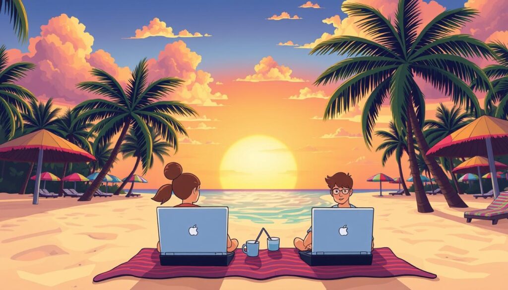 digital nomad couple