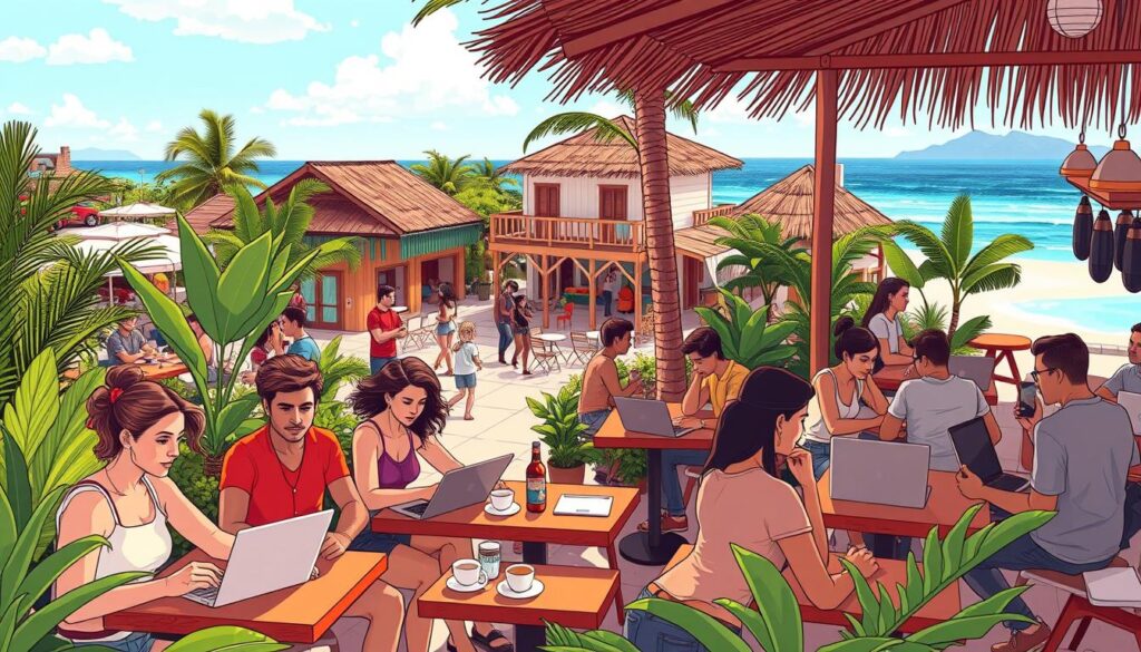 Digital nomad lifestyle in Playa del Carmen