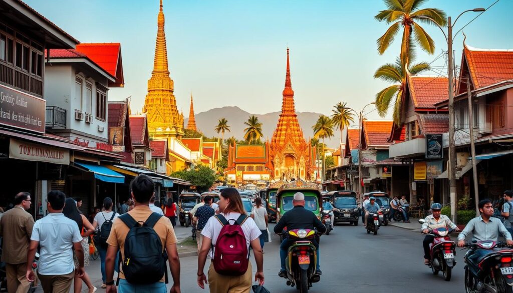 Chiang Mai digital nomads exploring the city