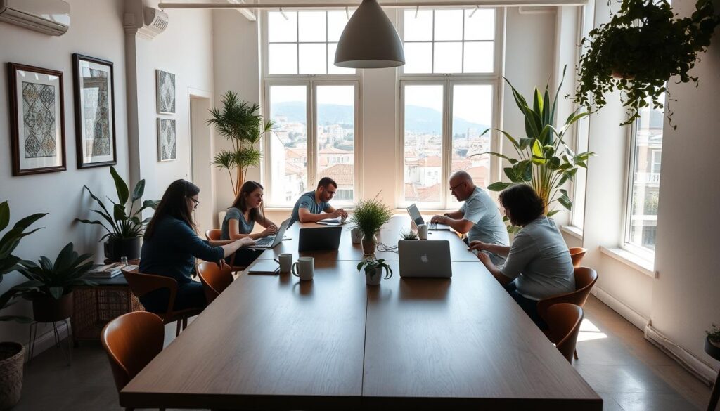 Lisbon digital nomads workspace