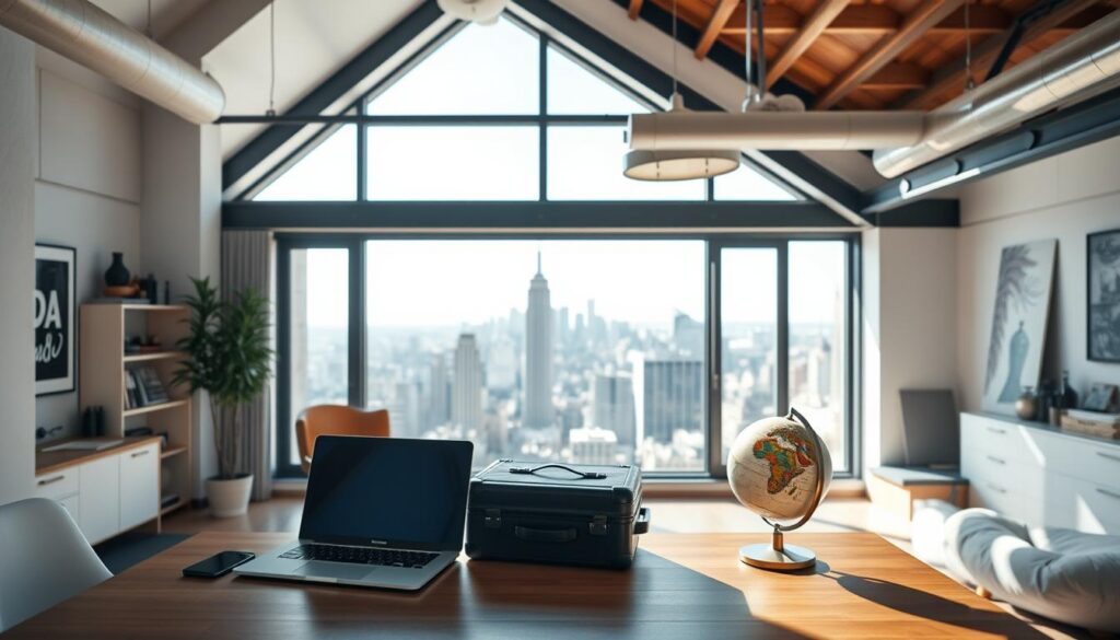 let go of materialism location independence