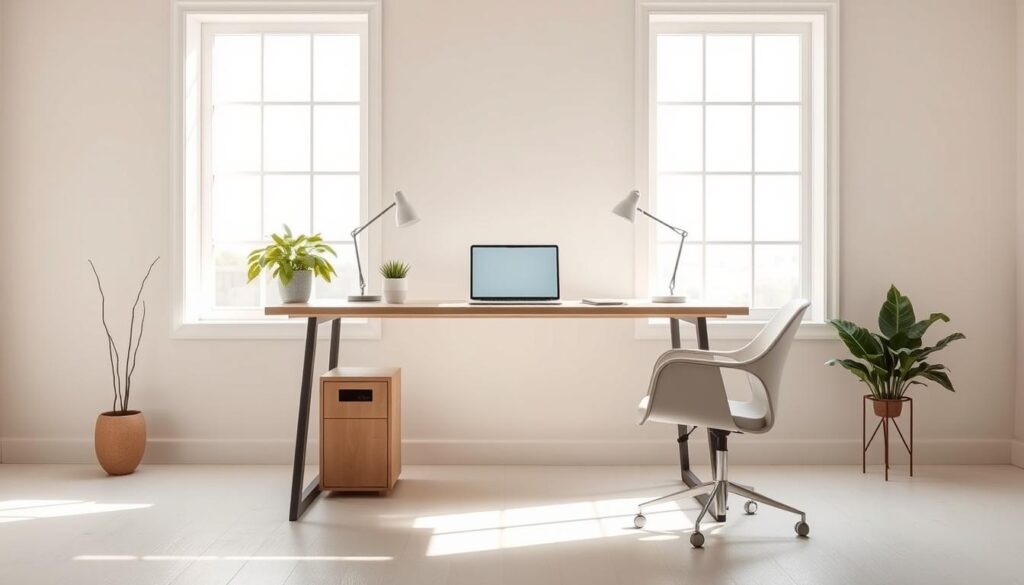 minimalist workspace design
