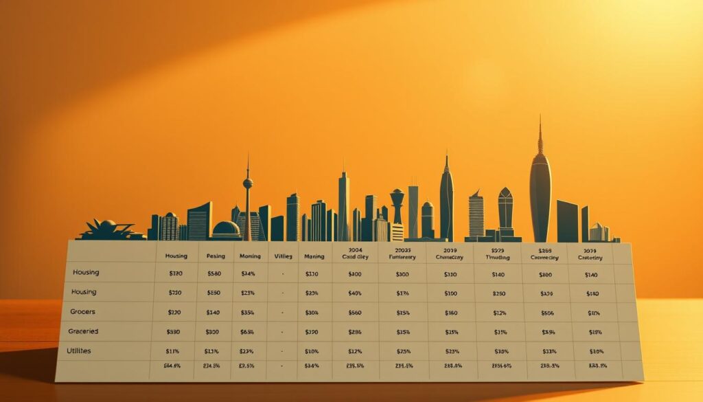 cost of living comparison chart