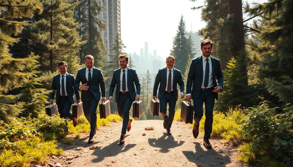 men escaping corporate life men escaping corporate life